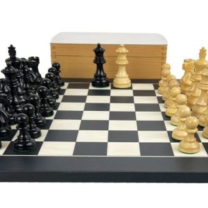 AMERICAN STAUNTON, ebonised | Black Poplar & Birds Eye Maple board (small)